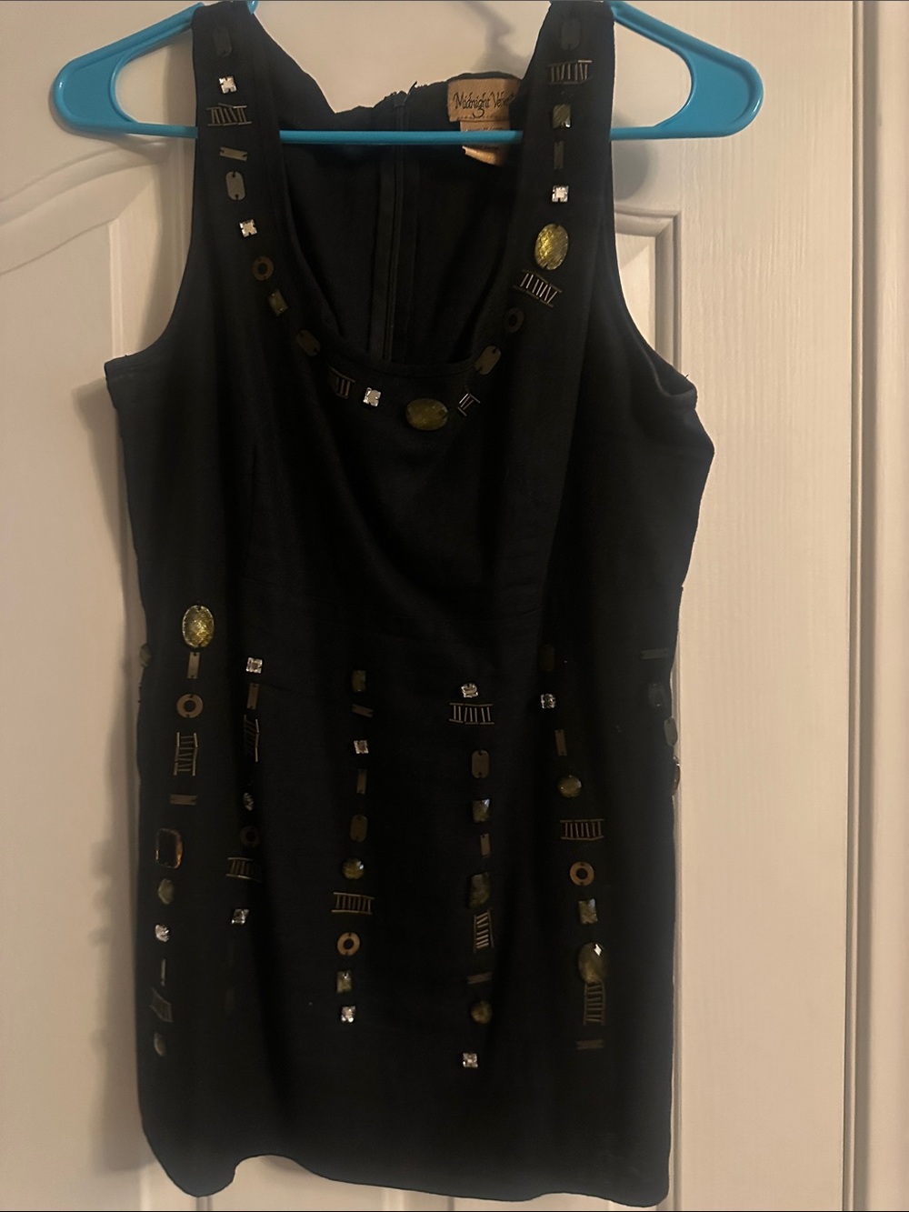 Black Embellished Sleeveless Dress